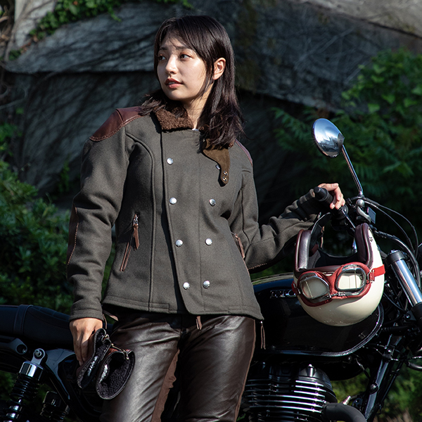 HOT大人気maxfritz femme レザー 中綿 ライディング ライダースジャケット バイクウェア・装備